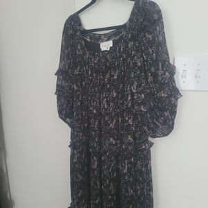 Anthropologie tiered maxi dress